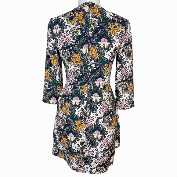 A.L.C. Dress Silk Dress Mini Dress Floral Dress Long Sleeve Dress Tordi Size 2 - Picture 7 of 11